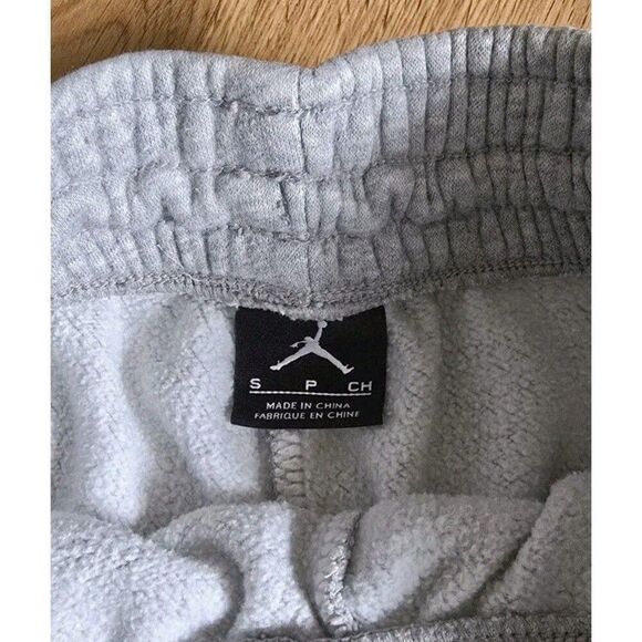 Air Jordan Sweatpants Mens Small Gray Baggy Wide Leg Casual Jumpman Fleece Lined - Picture 2 of 10